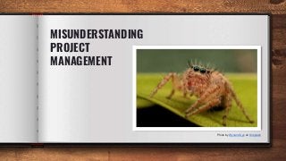 MISUNDERSTANDING
PROJECT
MANAGEMENT
Photo by Wynand Uys on Unsplash
 