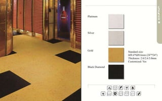 Platinum
Silver
Gold Standard size:
609.6*609.6mm (24″*24″)
Thickness: 2.0/2.6/3.0mm
Customized: Yes
Black Diamond
 