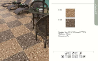 C-01
Standard size: 609.6*609.6mm (24″*24″)
Thickness: 3.0mm
Customized: No
C-02
 