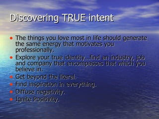 Discovering TRUE intent ,[object Object],[object Object],[object Object],[object Object],[object Object],[object Object]
