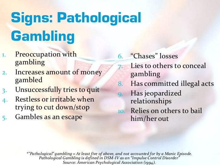 Pathological gambling psychology