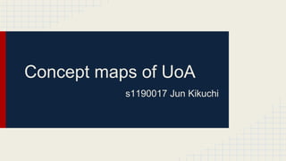 Concept maps of UoA 
s1190017 Jun Kikuchi 
 