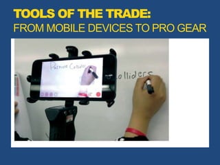 TOOLS OF THE TRADE:
FROM MOBILE DEVICES TO PRO GEAR
 