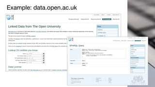 Example: data.open.ac.uk
 