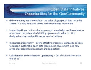 Open Data - Challenges and Opportunities for the GEO and Citizen Community