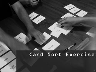 Card Sort Exercise
Card Sort Exercise

                 33
 