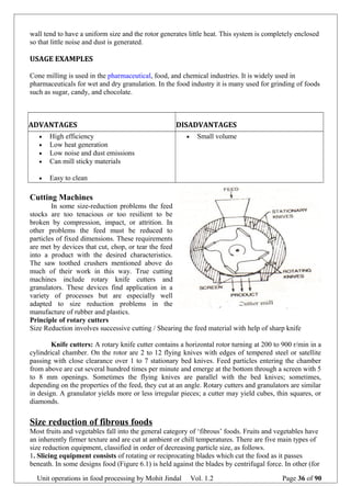 Unit operation in Food Processing | DOC