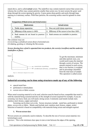 Unit operation in Food Processing | DOC