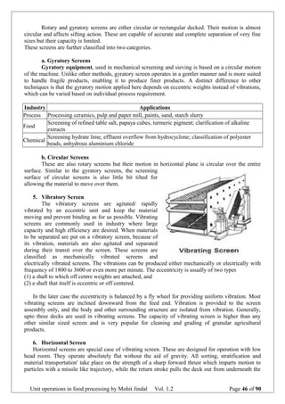 Unit operation in Food Processing | DOC