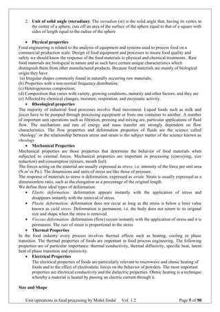Unit operation in Food Processing | DOC