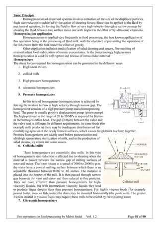 Unit operation in Food Processing | DOC
