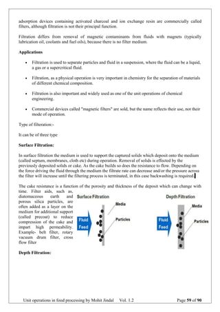 Unit operation in Food Processing | DOC