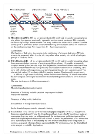 Unit operation in Food Processing | DOC