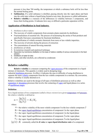 Unit operation in Food Processing | DOC