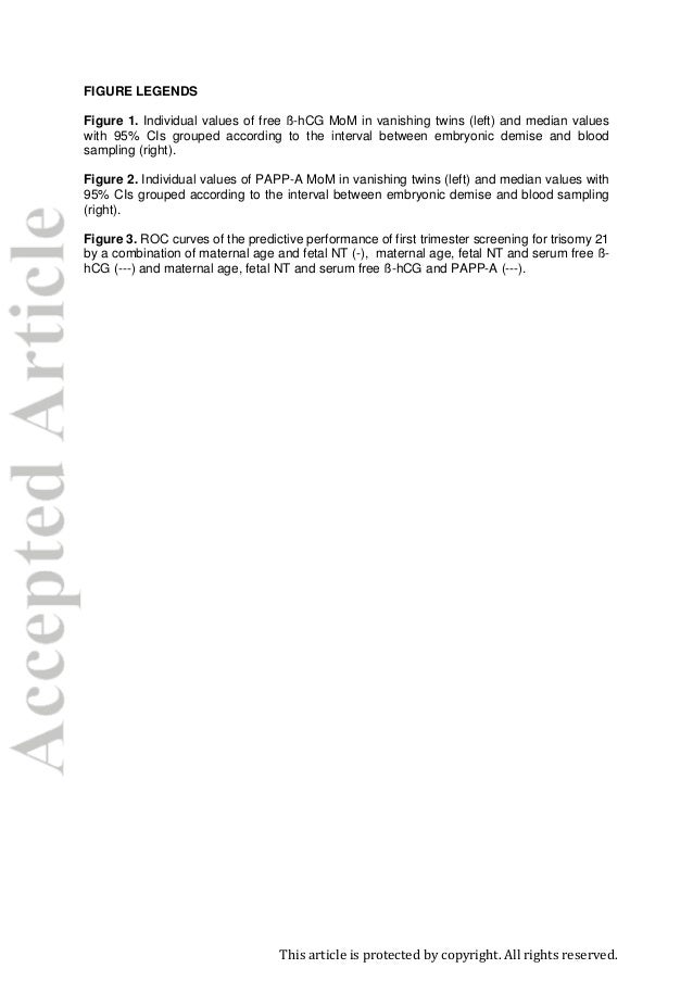 Uog 21922 First Trimester Screening For Trisomies In Pregnancies With