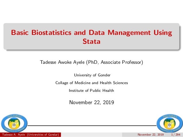 Basic Biostatistics And Data Managment