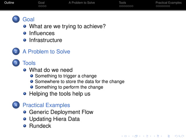 Building a loosely coupled toolchain with Rundeck and Puppet | PDF