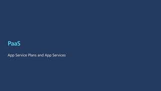 PaaS
App Service Plans and App Services
 