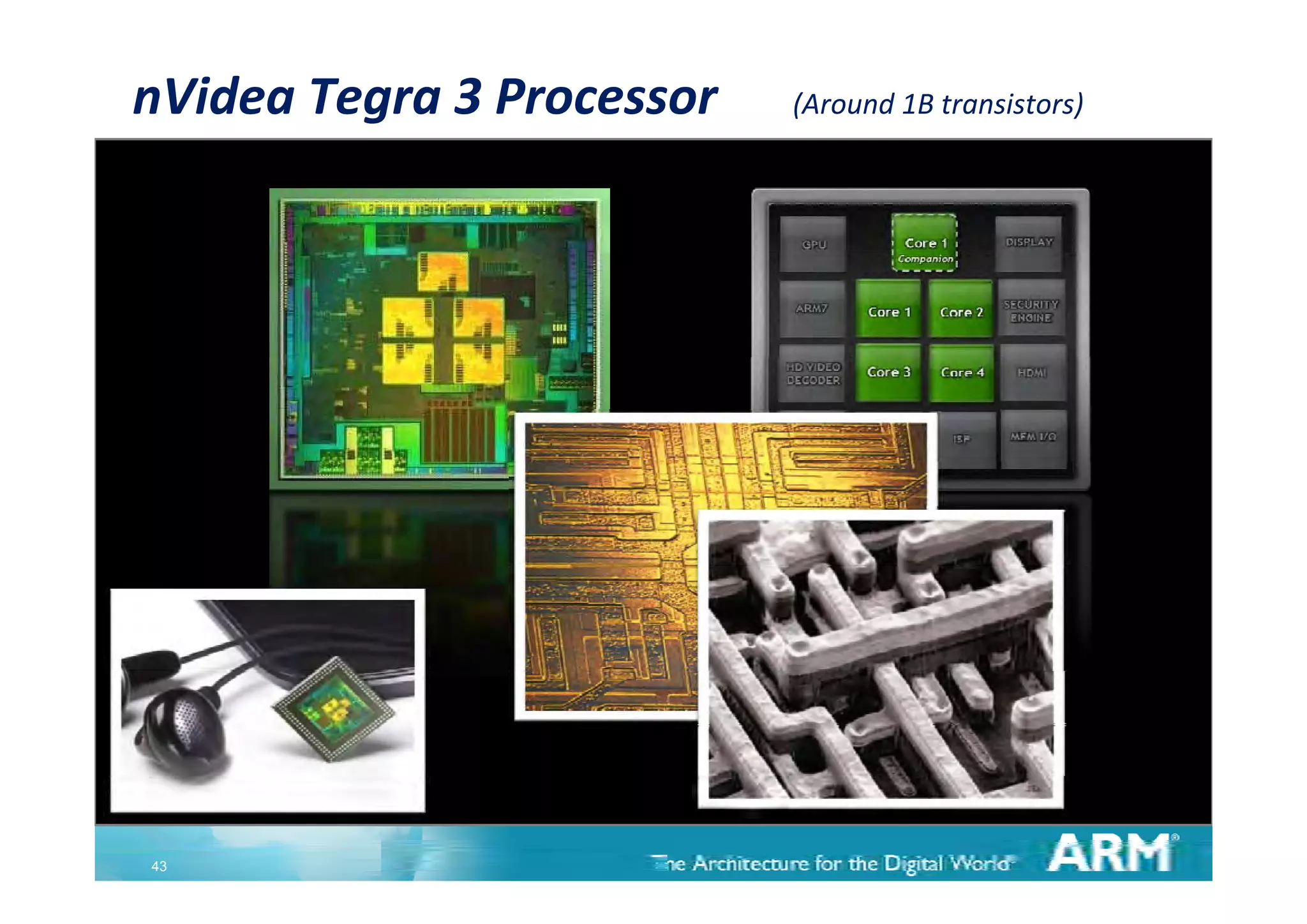 nVidea Tegra 3 Processor      (Around 1B transistors)




 43
 