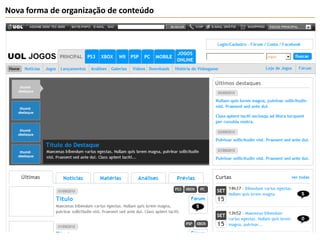 Nova forma de organização de conteúdo