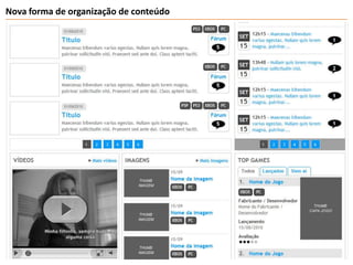 Nova forma de organização de conteúdo
