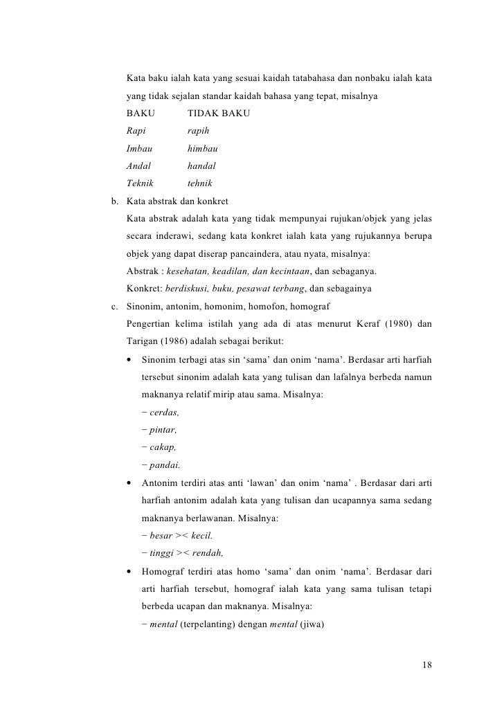 Lawan Kata Harfiah Belajar
