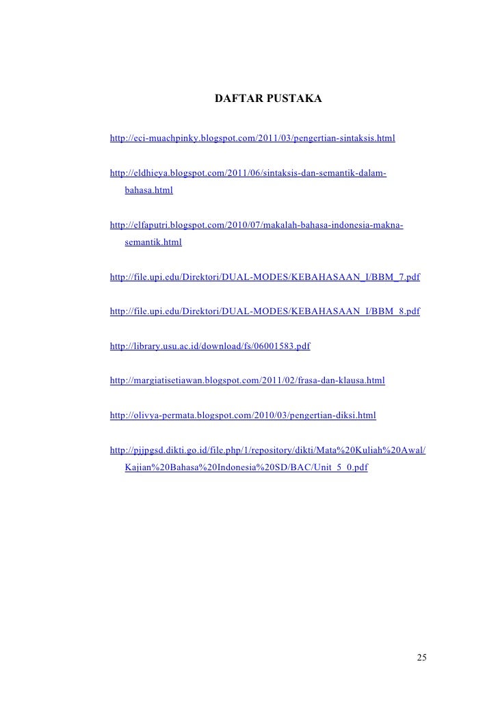 Makalah Semantik Dan Sintaksis Dalam Bahasa Indonesia