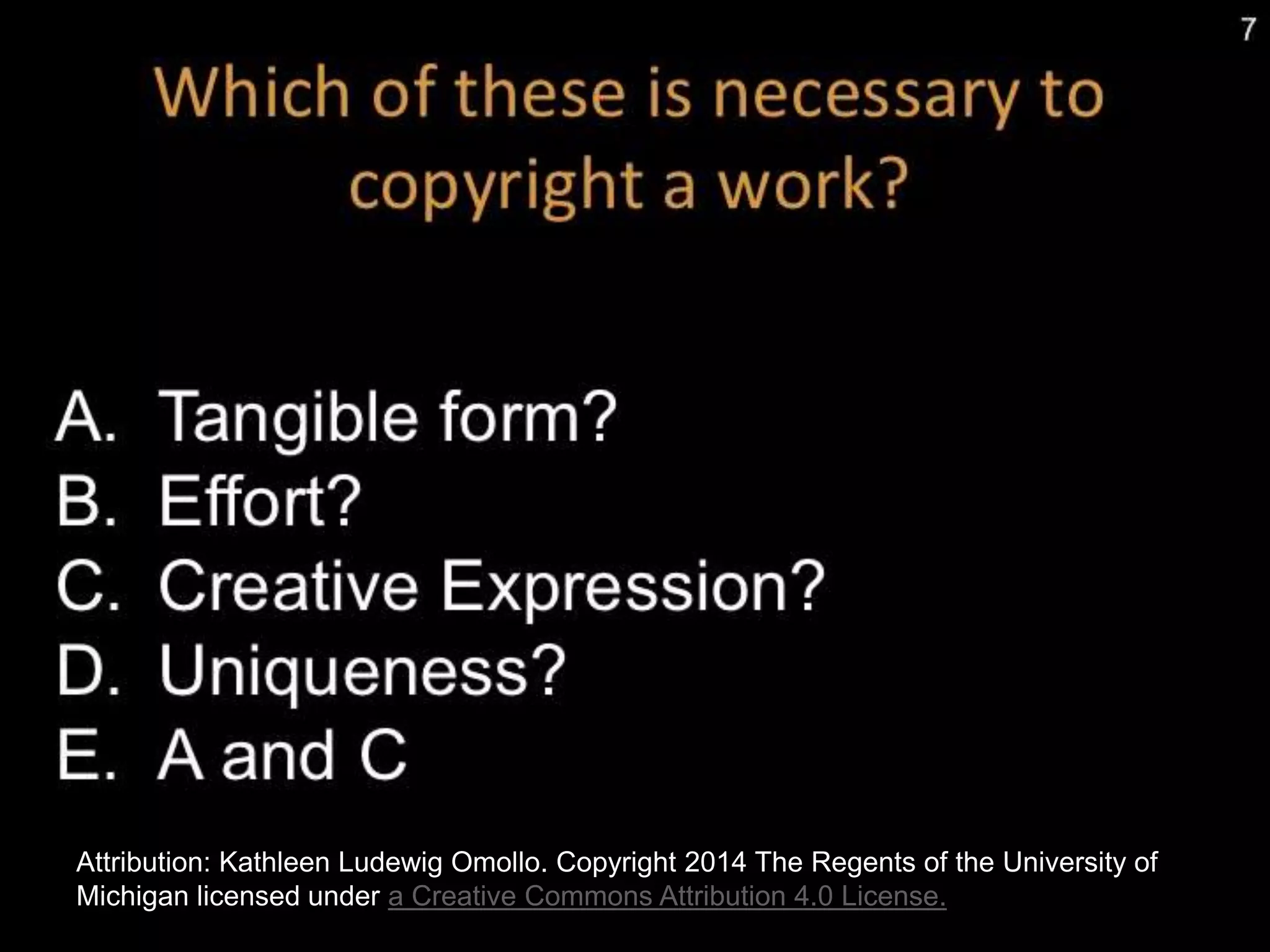 9
Attribution: Kathleen Ludewig Omollo. Copyright 2014 The Regents of the University of
Michigan licensed under a Creative Commons Attribution 4.0 License.
 