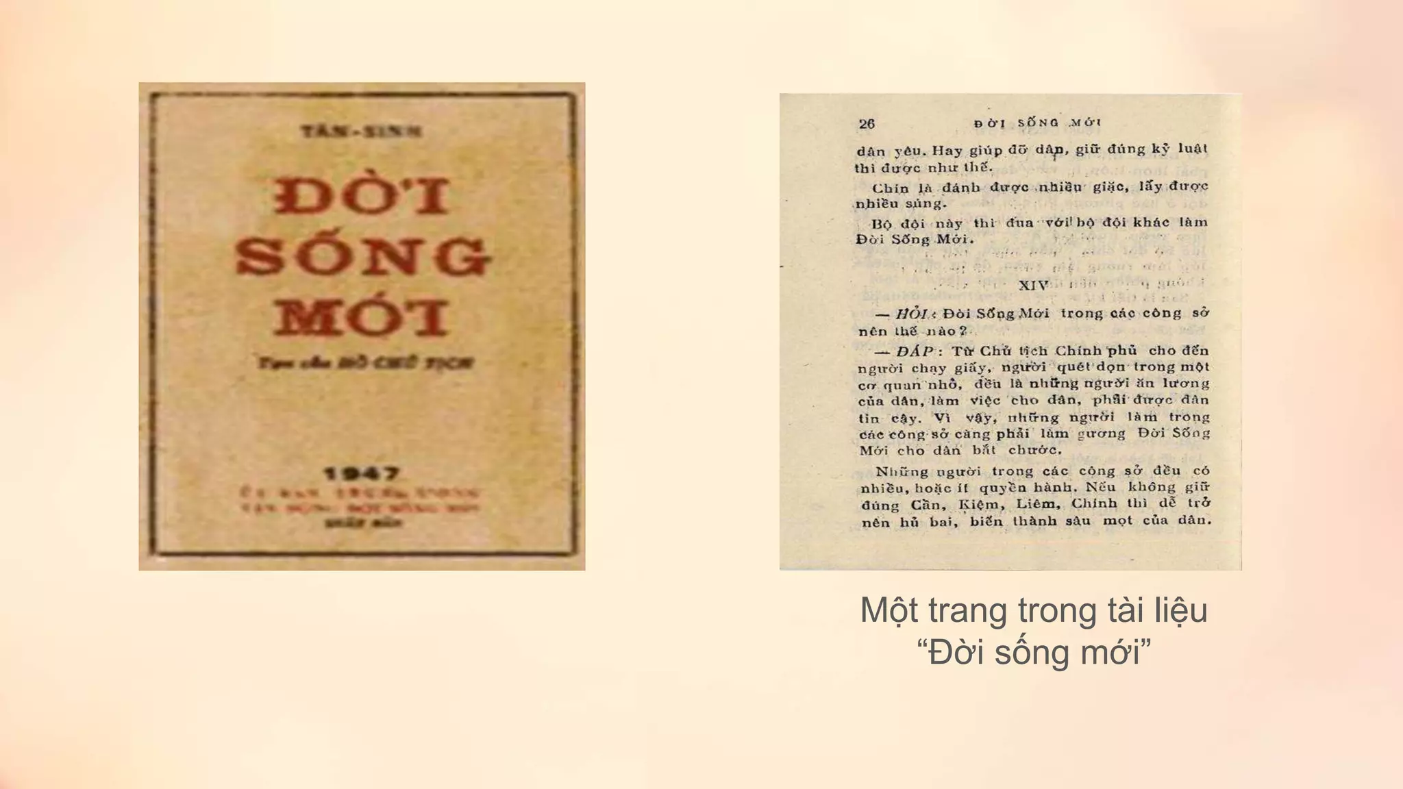 Một trang trong tài liệu
“Đời sống mới”
 