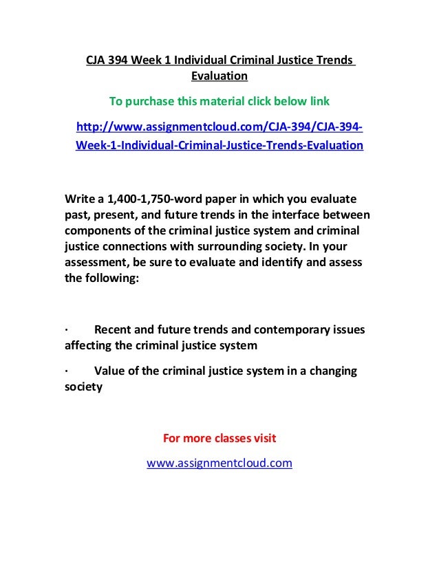 Research paper on criminal justice