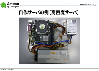 株式会社サイバーエージェント

自作サーバの例[高密度サーバ]

14年3月7日金曜日

25

 
