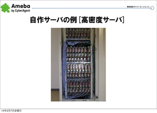 株式会社サイバーエージェント

自作サーバの例[高密度サーバ]

14年3月7日金曜日

26

 