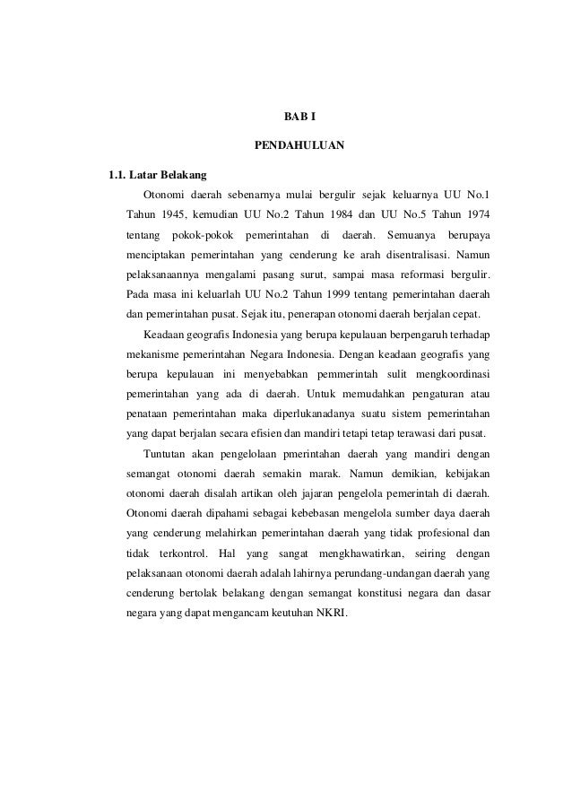 Perkembangan Otonomi Daerah