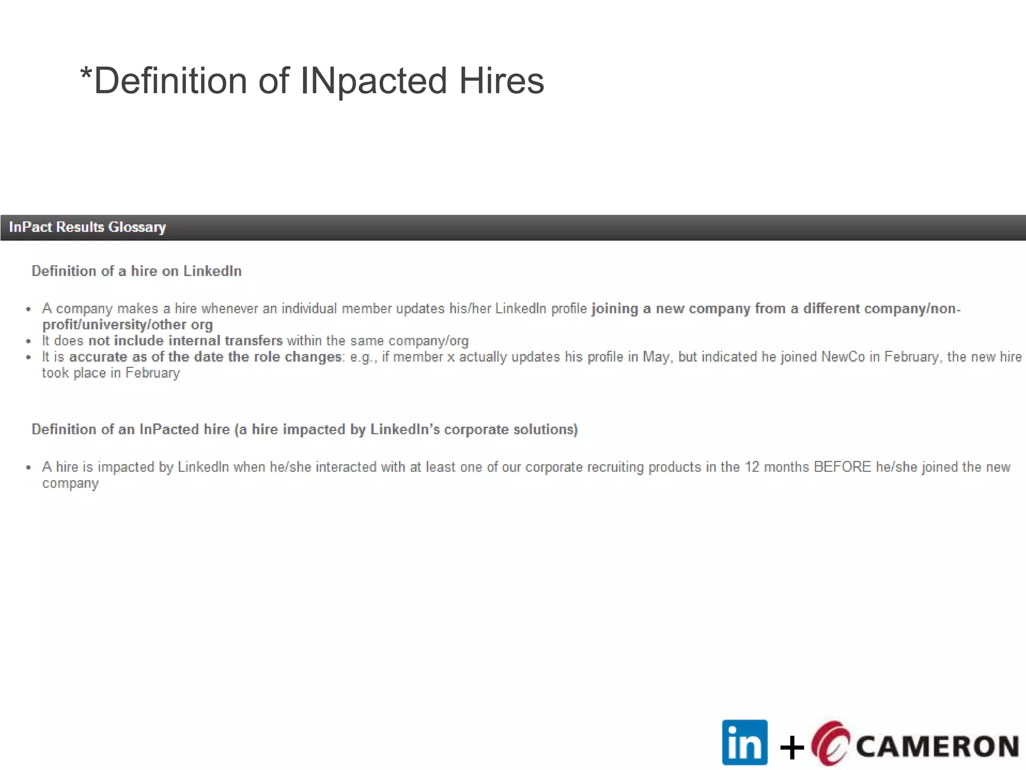 +
*Definition of INpacted Hires
 