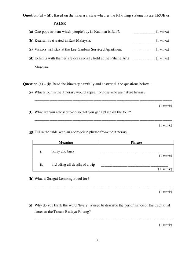 Pentaksiran Bahasa Inggeris Tingkatan 2