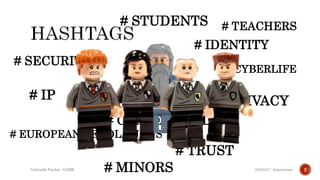 # SECURITY
01/03/17 - AmstelveenGabriella Paolini - GARR 2
# IDENTITY
# IP
# CC
# PRIVACY
# CONTENT POLICY
# EUROPEAN REGOLATIONS
# TRUST
# STUDENTS
# MINORS
# CYBERLIFE
# TEACHERS
 