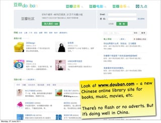 w
                       Lo ok at  www.do uban.co m - a ne
                       Chinese   online librar y site for
     ...