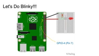 Let's Do Blinky!!!
GPIO-4 (Pin 7)
 