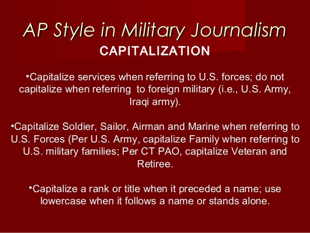 University capitalized ap style book