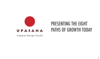 Integral Design Studio
PRESENTING THE EIGHT
PATHS OF GROWTH TODAY
1
 