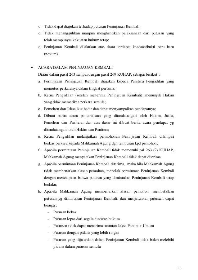 Upaya Hukum Dalam Acara Pidana