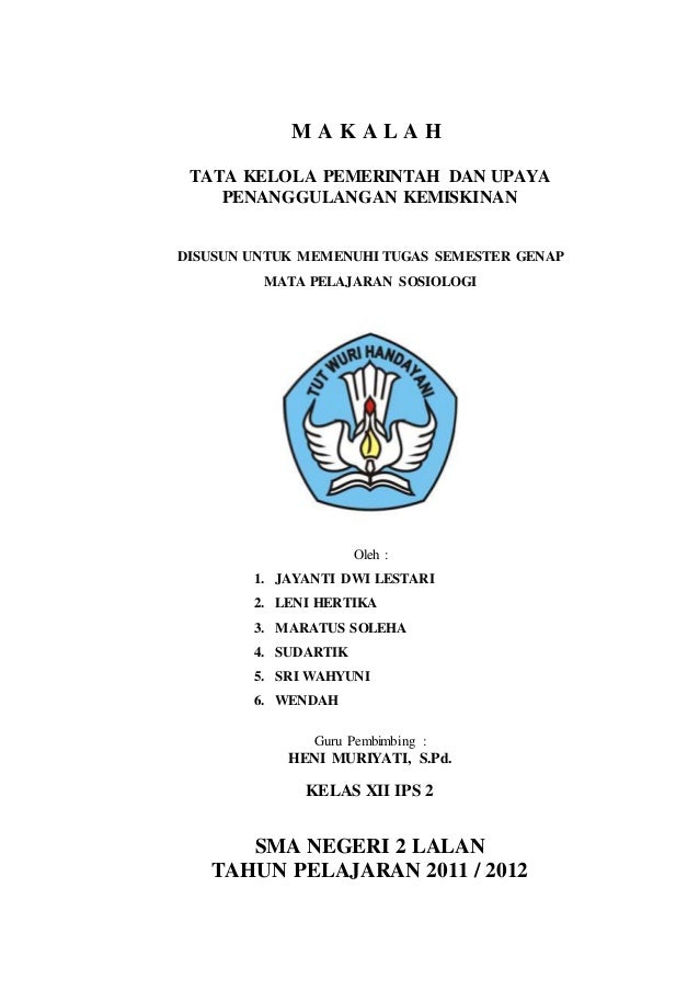 Makalah Upaya Mengentas Kemiskinan