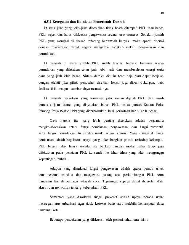 Upaya Pemerintah Dalam Menanggulangi Pkl