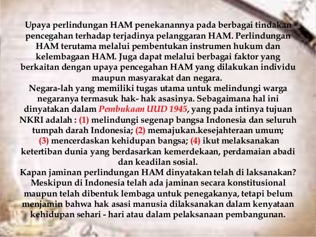 Upaya penegakan hak asasi manusia di indonesia