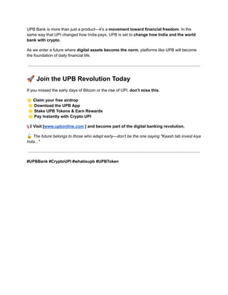 UPB Bank Pioneering the Future of Crypto UPI Banking in India.pdf