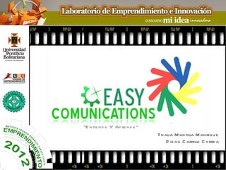 “E ntie nd e Y Ap re nd e ”
                              Th alia M antilla M anriqu e
                                  D ie go C arrillo C orre a
 