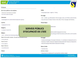 SERVEIS PÚBLICS
D’OCUPACIÓ DE L’EEE
 