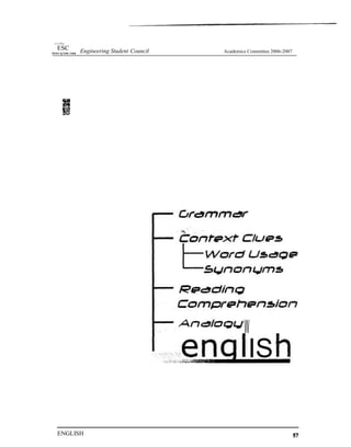 ' rsi I ri Pfiitip .
ESC Engineering Student Council
ENGLISH
Academics Committee 2006-2007
IS
 