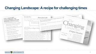 Changing Landscape: A recipe for challenging times 
25 
 
