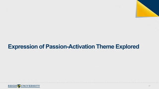 47 
Expression of Passion-Activation Theme Explored 
 